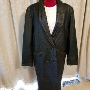 Full Length Leather Overcoat